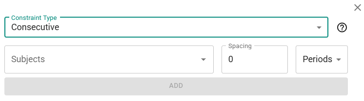 Adding a consecutive constraint