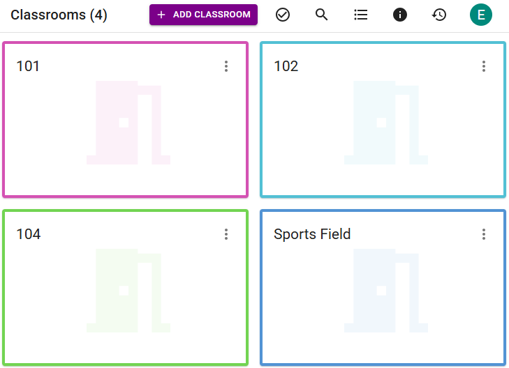 Classrooms page