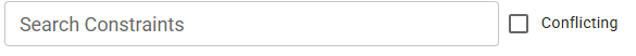 Filter for only conflicting constraints