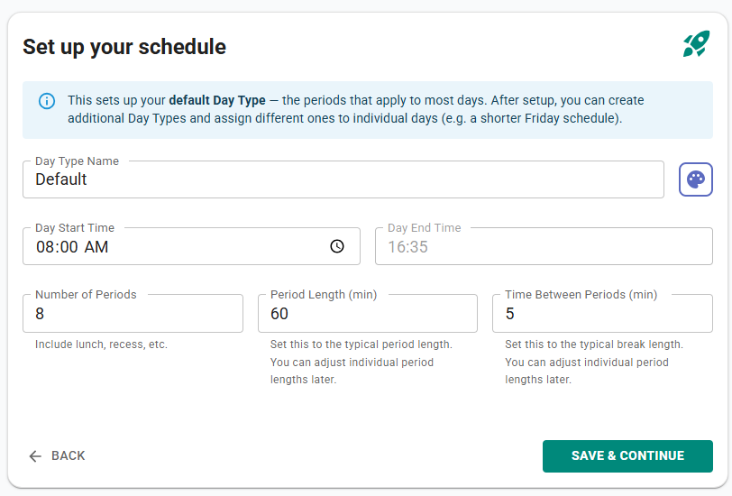 Create your first day type